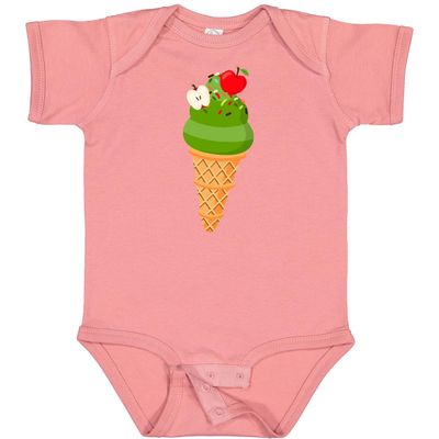 inktastic Apple Ice Cream Cone Sweet Treat Baby Bodysuit Newborn Mauve 4819d