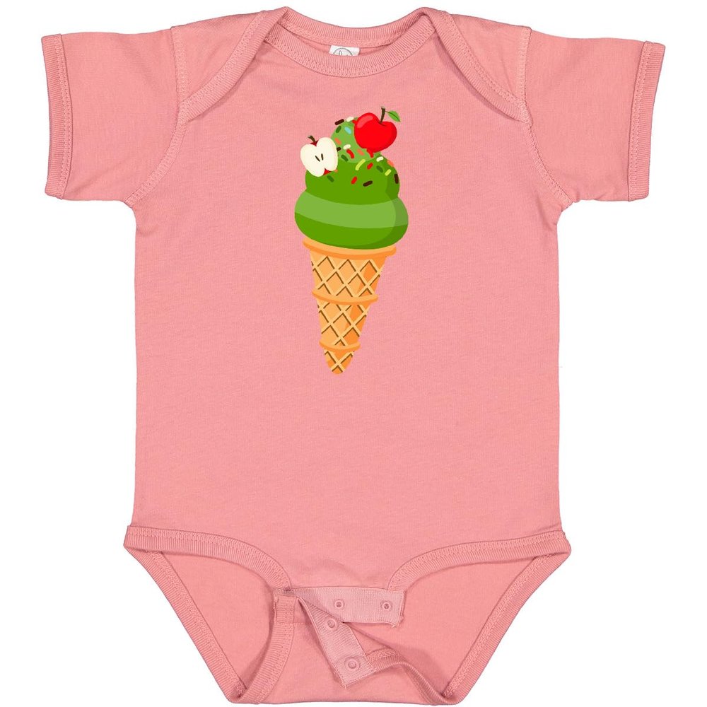 inktastic Apple Ice Cream Cone Sweet Treat Baby Bodysuit Newborn Mauve 4819d