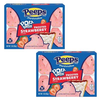 Peeps Frosted Strawberry Chicks - Pack of 2-10 Count Boxes - 20 Total Peeps - Start a New Tradition This Easter Season - Great for Easter Baskets - Share with Everyone