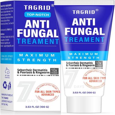 TAGRID Antifungal Cream for Ringworm & Tinea Versicolor, Maximum Strength Antifungal Care for Men & Women, Daily Use for Body Skin, Fast Itch Relief, 100g