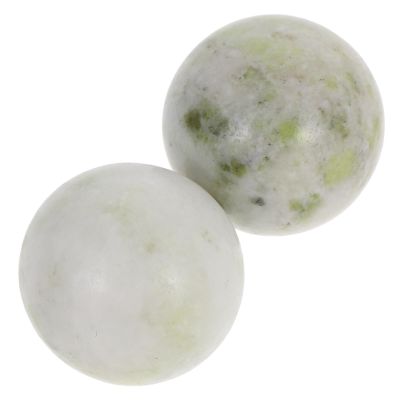 OFFIGAM 2pcs Jade Hand Exercise Balls 5cm Baoding Massage Balls with Storage Box for Hand Therapy, Stress Relief, and Meditation Health Exercise