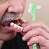 HONITANO 6pcs Dual-Ended Denture Brush for False Teeth - Ergonomic Handle Toothbrush with Soft Bristles - Green Oral Cleaning Tool for Elderly Denture Care Deep Clean view 4