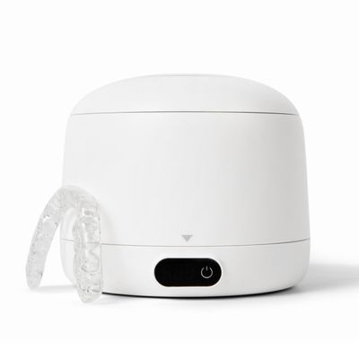 Chomper Labs: The Sonic Cleaner Pro - Ultrasonic Retainer Cleaner & UV 45 kHz Removable Tank for Aligners, Night Guards, Mouth Guards, Dentures - 4 Cleaning Modes (Lunar White)