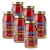 DeLallo Red Hot Cherry Peppers, Pickled and Packed in Vinegar Brine, Spicy Sweet Flavor, Naturally Cured, Non-GMO, Gluten Free, Vegan, 25.5 oz Jar (6 Pack) view 1
