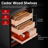 50L Electric Cigar Wine Cooler Spanish Cedar Interior Tempered Glass Door Smart Humidity Temperature Control view 3