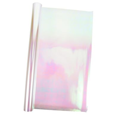 LALADEFIEE Iridescent Rainbow Cellophane Wrap 5.8 Mil 56cm X 10 Yards Decorative DIY Bouquet Wrapping Paper for Flower Packaging