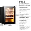 50L Electric Cigar Humidor Cabinet Refrigerated Humidifier with Temperature Control Stores 200-300 Cigars(Winecabinet) view 2