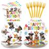 96 Pcs Schnauzer Birthday Party Decoration for Schnauzer Pet Serves 24 view 1