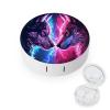 haigof Fantasy Wolf Contact Lens Case Contact Lens Box Holder Storage Kit with Mirror for Travel Daily 3.1 In view 1