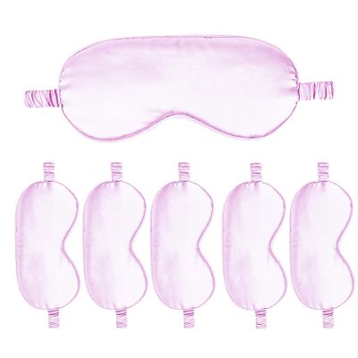 6PACK Silk Sleep Mask Satin Eye Masks Blackout Silky Eyeshade Cover Soft Blindfold Eyeshades for Women Sleeping Travel Gift