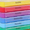 Cabilock 7-Day Weekly Pill Organizer Box with 4 Compartments, Portable Medication and Supplement Holder for Travel and Daily Use view 3