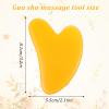 Kenaoeo 30 Pcs Gua Sha Facial Tools Bulk Heart Shaped Massage Tool Set for Face Body Skin Care Spa Acupuncture Relieve Muscle Tension Puffiness, Resin Wax Material, 3.2 2.2 Inches view 2