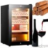 50L Electric Cigar Humidifier Wine Cooler Combo Cedar Shelves Smart Humidity Temperature Control 2-in-1 Cigar Cabinet(Cigarcabinet) view 1