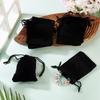 Boutigem 20Pcs Velvet Drawstring Pouches Black Rectangle Jewelry Pouches 90x70mm Small Velvet Gift Bags with Drawstring Candy Gift Bags for Wedding Favors Festival Party Jewelry Storage view 3