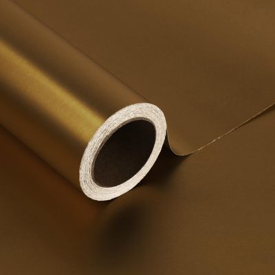 LaRibbons Brown Matte Metal Wrapping Paper, Solid Color Premium Gift Wrap Roll for Christmas, Wedding, Birthday & Holiday Gifts, Elegant Xmas Gift Wrapping Paper, 30" x 33'