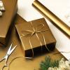 LaRibbons Brown Matte Metal Wrapping Paper, Solid Color Premium Gift Wrap Roll for Christmas, Wedding, Birthday & Holiday Gifts, Elegant Xmas Gift Wrapping Paper, 30" x 33' view 2
