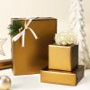 LaRibbons Brown Matte Metal Wrapping Paper, Solid Color Premium Gift Wrap Roll for Christmas, Wedding, Birthday & Holiday Gifts, Elegant Xmas Gift Wrapping Paper, 30" x 33' view 4