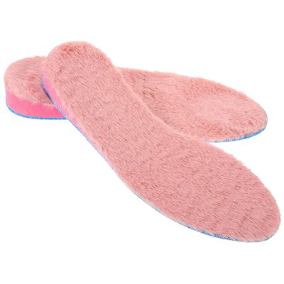 TOYANDONA Height Increase Insoles for Women, Warm Thick Fur Replacement Shoe Inserts, Cushioned Heel Lift Insoles for Winter Boots, Soft Non-Slip 2.5cm Inserts for Size 37-40