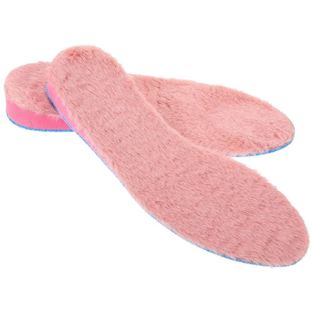 TOYANDONA Height Increase Insoles for Women, Warm Thick Fur Replacement Shoe Inserts, Cushioned Heel Lift Insoles for Winter Boots, Soft Non-Slip 2.5cm Inserts for Size 37-40