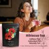 Pipi Tea Hibiscus Tea Bags Organic,100% Natural Organic Hibiscus Tea Bags,Natural Sweet & Sour Flavor,Caffeine-Free,30 Bags (1 Bag) view 2