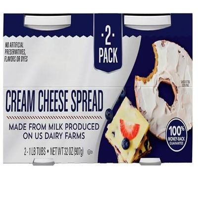 Cream Cheese Spread , contains no artificial preservatives, flavors or dyes. The gluten free cream cheese contains zero grams of trans fat per serving. Made from milk produced on US Dairy Farms, this spread is a delicious choice for all of your cream