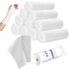 12 Pack Gauze Rolls Bandages 2.4" x 4yd Individually Wrapped Rolled Bandage Mummy Wraps Breathable for Wound Care view 1