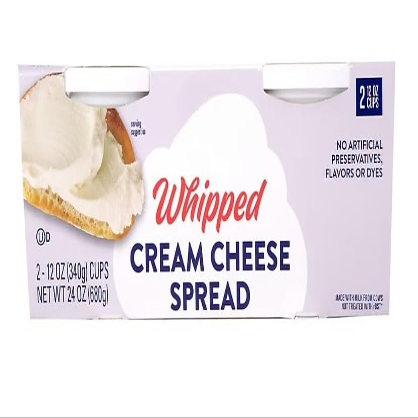 Whipped Cream Cheese , Gluten-free and free of any artificial preservatives, dyes, or flavors, this spread is a delicious choice for all of your cream cheese needs. Made with milk from US dairy farms, this product contains 0 grams of trans fat per se