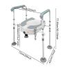 Elevated Toilet Seat with Arms, Toilet Seat Risers, Elevated Toilet Seat with Adjustable Height for Elderly Pregnant Surgery Recovery view 4