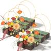 24Pack Floral Hoop Centerpiece Kit, 8Pcs 12'' Metal Floral Hoop Centerpiece with Stand+ 8Pcs Wood Cube Planter Box + 8Pcs Floral Foam Blocks for DIY Wedding Christmas Party Home Garden Decor view 1