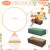 24Pack Floral Hoop Centerpiece Kit, 8Pcs 12'' Metal Floral Hoop Centerpiece with Stand+ 8Pcs Wood Cube Planter Box + 8Pcs Floral Foam Blocks for DIY Wedding Christmas Party Home Garden Decor view 2