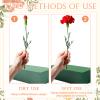 24Pack Floral Hoop Centerpiece Kit, 8Pcs 12'' Metal Floral Hoop Centerpiece with Stand+ 8Pcs Wood Cube Planter Box + 8Pcs Floral Foam Blocks for DIY Wedding Christmas Party Home Garden Decor view 4