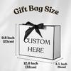 Personalized Photo Birthday Gift Bag, Large 12.6"9.8"4.3" White & Black Gift Bag, Custom Name Gift Bag for Birthday Party, Reusable Luxury Gift Wrap for Him Her, Friends, Family view 2