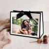 Personalized Photo Birthday Gift Bag, Large 12.6"9.8"4.3" White & Black Gift Bag, Custom Name Gift Bag for Birthday Party, Reusable Luxury Gift Wrap for Him Her, Friends, Family view 4
