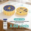 3ml Vial Insert (1 Short +2 Tall) Compatible with Hydrapeak Food Jars,Vial Insert Peptide Storage Set for 32/25/18oz Hydrapeak Food Thermos, Maximum Hold 48 Vials, Yellow.(No vials/Jar Included) view 4