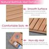44in 40in 36in 32in 28in 24in 20in Large Customizable Teak Shower Floor Mat, Square Bath Mats for Non Slip with Drain Hole, Yard Patio/Spa/Sauna/Rv Hot Tub Footrest(20x36in(50x91cm)) view 2