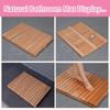 44in 40in 36in 32in 28in 24in 20in Large Customizable Teak Shower Floor Mat, Square Bath Mats for Non Slip with Drain Hole, Yard Patio/Spa/Sauna/Rv Hot Tub Footrest(20x36in(50x91cm)) view 4