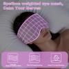 2026 Upgraded Weighted Eye Mask, Reversible Blackout Sleep Mask for Women & Men, Heated & Cooling Eye Mask for Dry Eyes, Adjustable Velcro Strap for Sleeping, Traveling & Meditation view 2