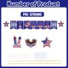 I Love USA Cake Bunting Topper,Pre-Strung USA 250th Anniversary Cake Decor,United States 250 Years Cake Decor,4th of July America 250th Birthday Party Decorations view 3