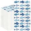 100 Pack Fish Summer Disposable Paper Decorative Guest Napkins, Decorative Paper Hand Towels Spring and Summer Napkins Home Party Guest Napkin Party Decor