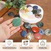 MECCANIXITY 2 Pcs Thumb Worry Stone for Anxiety, Rhodochrosite Relief Crystals Hand Thumb Stones Pocket Gems Natural Polished for Yoga Meditation Relief view 3