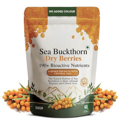 Himalayaan Sea Buckthorn Berry 100g | Sun-Dried, Natural & Unsweetened