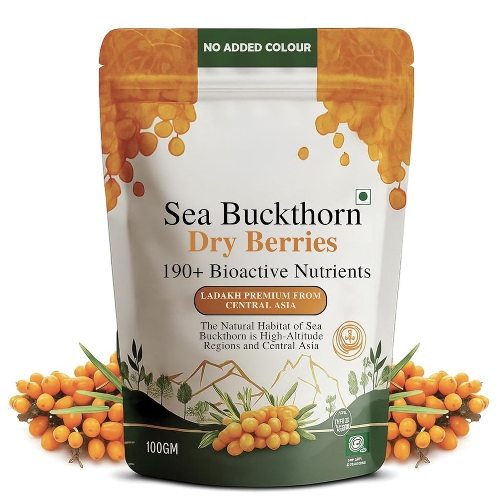 Himalayaan Sea Buckthorn Berry 100g | Sun-Dried, Natural & Unsweetened