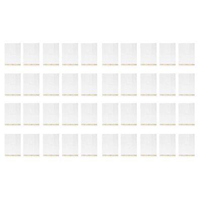 40PCS Gold Trim Linen - Feel Disposable Napkins, Elegant White Dinner Napkins with Gold Edge for Wedding Party, Soft Absorbent Paper Napkins for Events and Catering