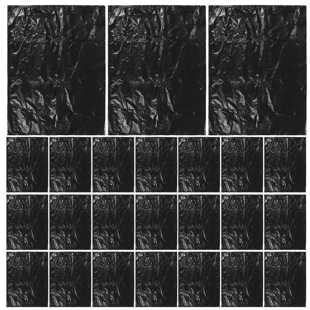 ARTIBETTER Black Plastic Trash Bags 80100cm 2.5 Mil Thick 25pcs Kitchen and Bedroom Garbage Liners for Home and Office Waste Disposal