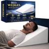 Greaton, Elevated Bed Wedge Pillow for Back Support, Acid Reflux, Leg, Neck Pain, Snoring, Triangle Pilow | Incline Shape for Improved Sleep, 12x 24x 24, White view 1