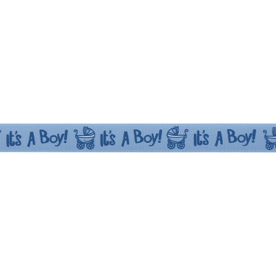 NineLife Basics 10YardsorRoll IT is A BOY Baby Shower Party Ribbon Christening Party Favor Gift Ribbon Blue (Blue)