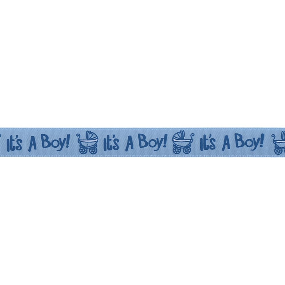 NineLife Basics 10YardsorRoll IT is A BOY Baby Shower Party Ribbon Christening Party Favor Gift Ribbon Blue (Blue)