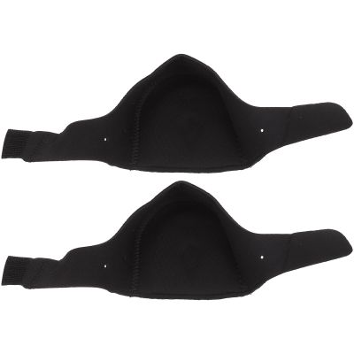 CONGARTENO Silicone Non-Slip Heel Protective Cover with Holes Soft Breathable Heel Pads for Blister Relief 1 Pair Black S 36-40 for Foot Health and Shoe Fit