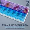 MEDca Pill Organizers - Small Pill Organizer with Weekly and Daily 2-Times-A-Day Compartments for AM/PM - BPA-Free, Portable and Travel Friendly Pill Boxes Case (2-Pack) view 2