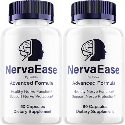(2 Pack) NervaEase Advanced Formula Natural Blend Supplement for Daily Health Support (120 Capsules)